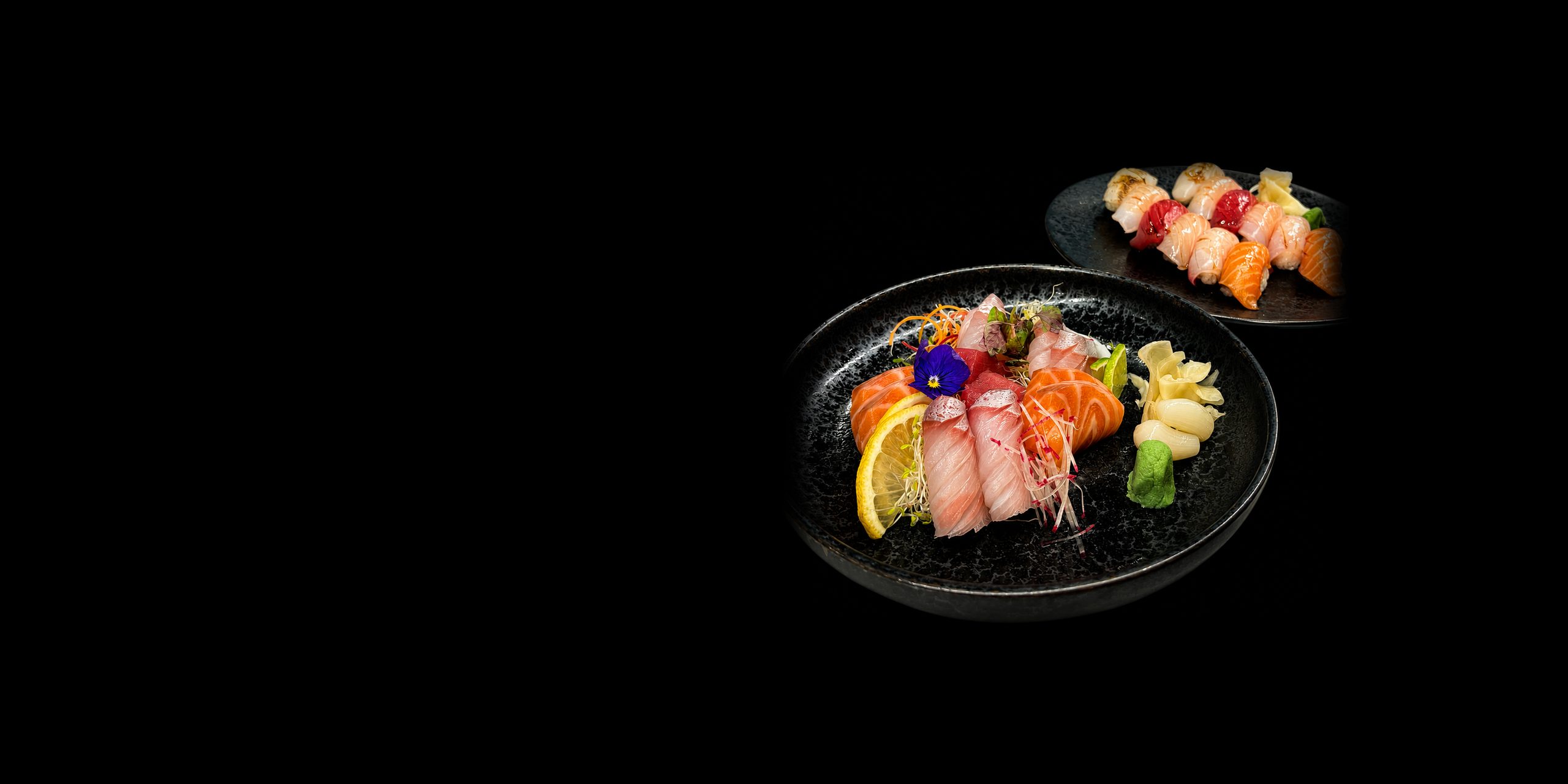 Sashimi and nigiri