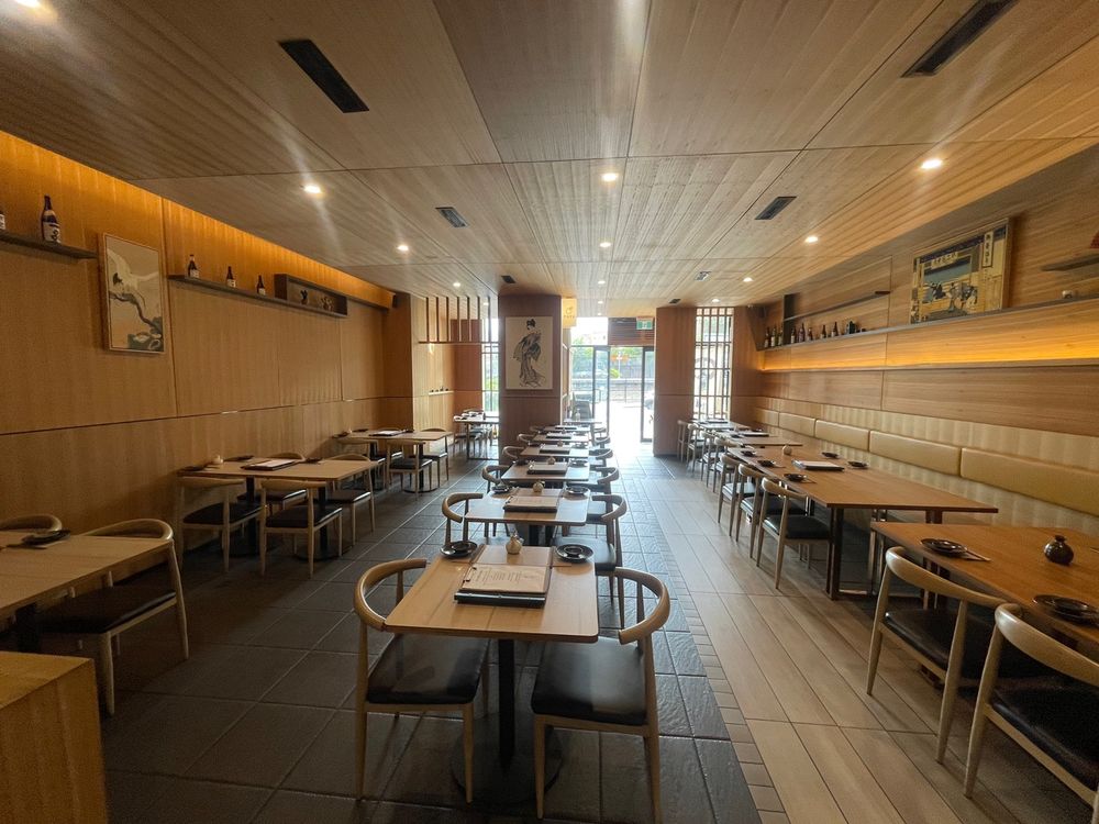 Timber booths along the Epping dining room